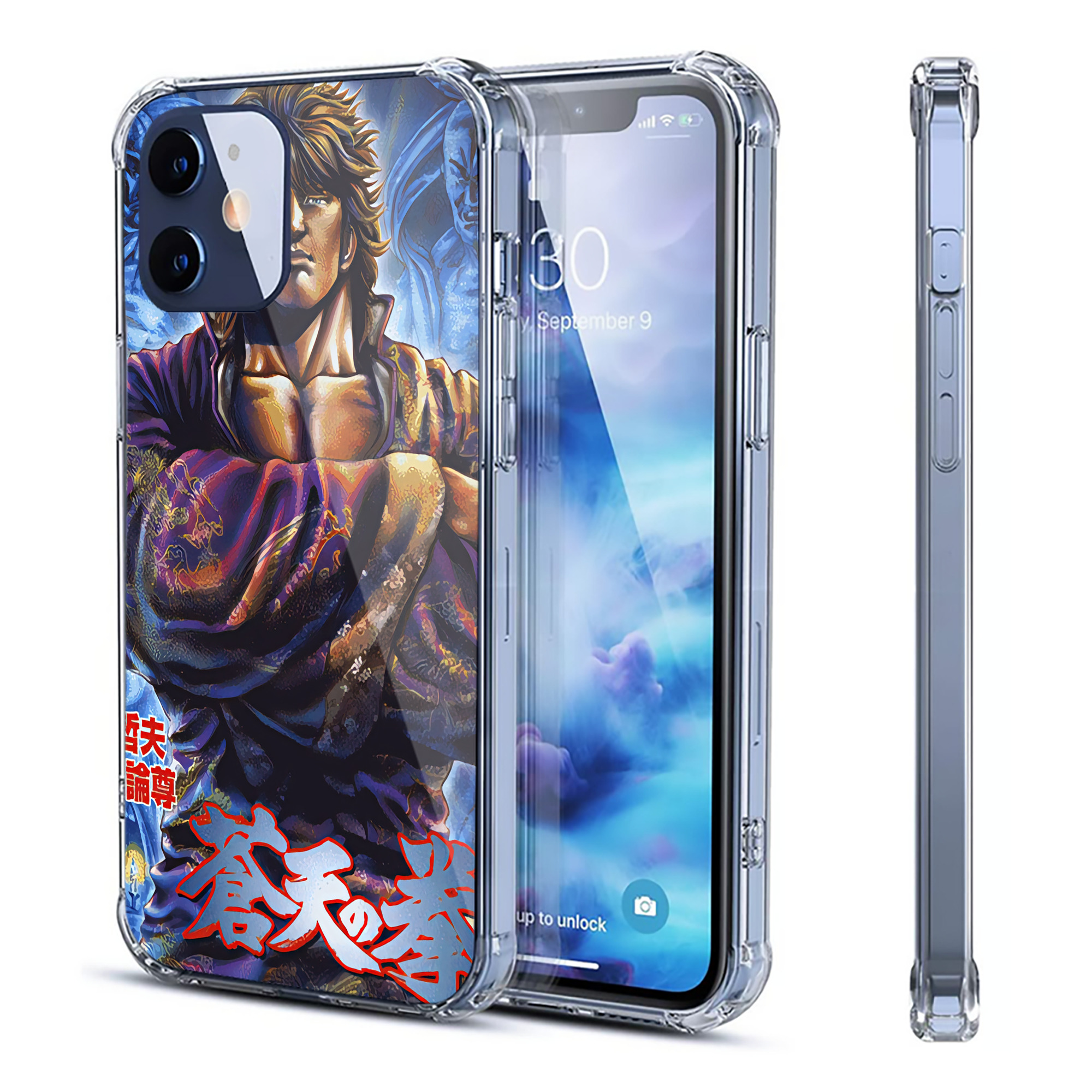 （画像用） 北斗の拳 Fist of the North Star 【iPhone 12シリーズ対応】透明スマホケース（クリアソフトケース）